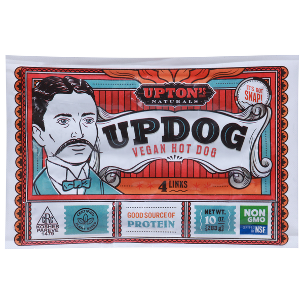 Upton's Naturals Hot Dog Links, Vegan, Updog