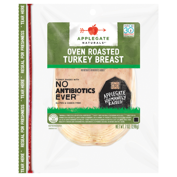 Applegate Naturals  Oven Roasted Turkey Breast Sliced