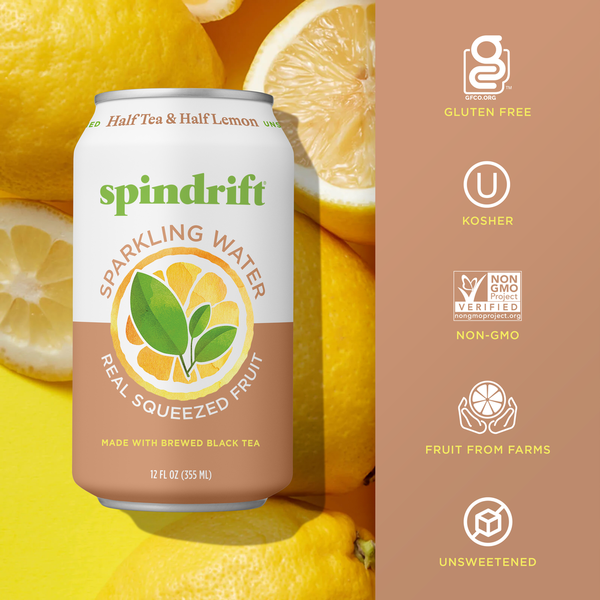 Spindrift Sparkling Water, Half Tea & Half Lemon