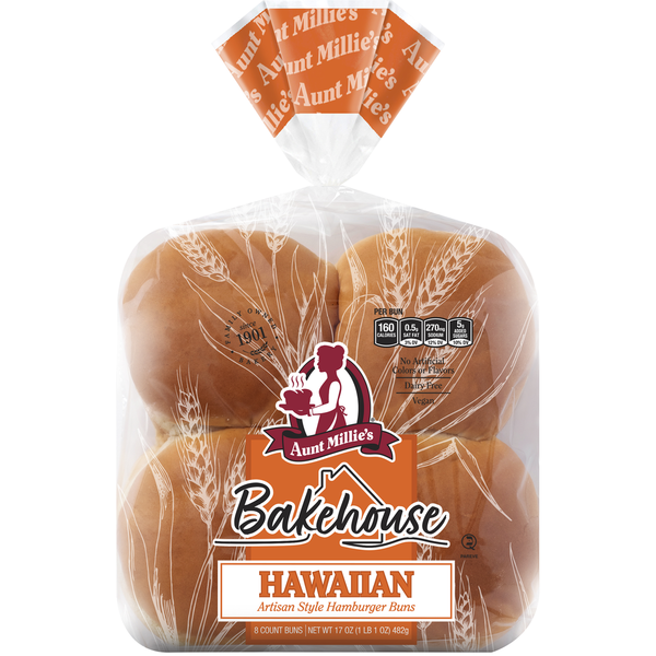 Aunt Millie's Artisan Style Hawaiian Hamburger Buns