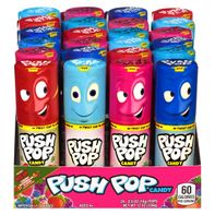 Push Pop Individually Wrapped Candy Lollipop Suckers, Assorted Flavors