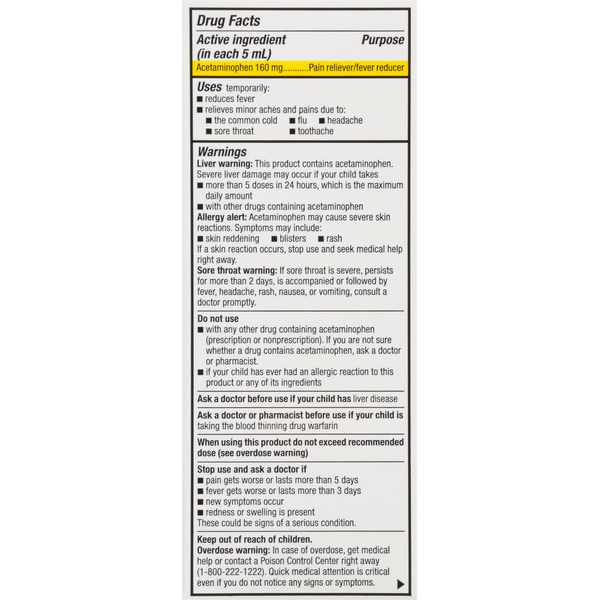 TopCare Pain & Fever, 160 mg, Oral Suspension, Bubble Gum Flavor, Children's