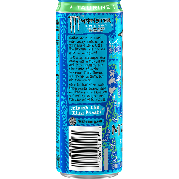 Monster Zero Sugar Ultra Blue Hawaiian Energy Drink