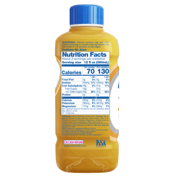 Electrolit Orange, Electrolyte Beverage, Premium Hydration