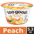 Too Good & Co. Fruit on the Bottom Peach Yogurt-Cultured Low Fat Milk Product, Smooth and Creamy Adult Snacks with Real Fruit, 5.3 oz Cup