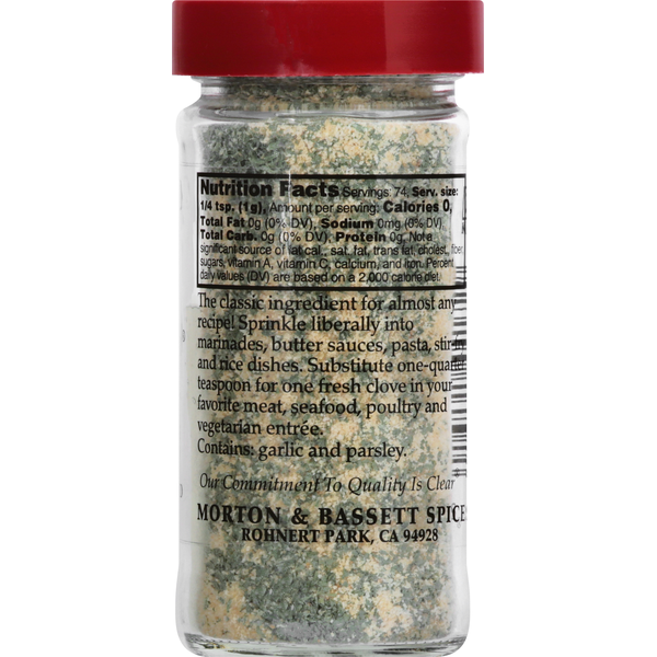 Morton & Bassett Spices Garlic with Parsley, Granulated