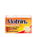 MOTRIN IB Migraine Relief Liquid Gel Capsules, 200 mg Ibuprofen, 20 ct
