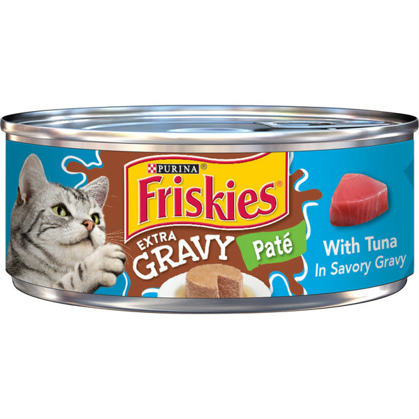 Purina Friskies Gravy Pate Wet Cat Food, Extra Gravy Pate With Tuna in Savory Gravy