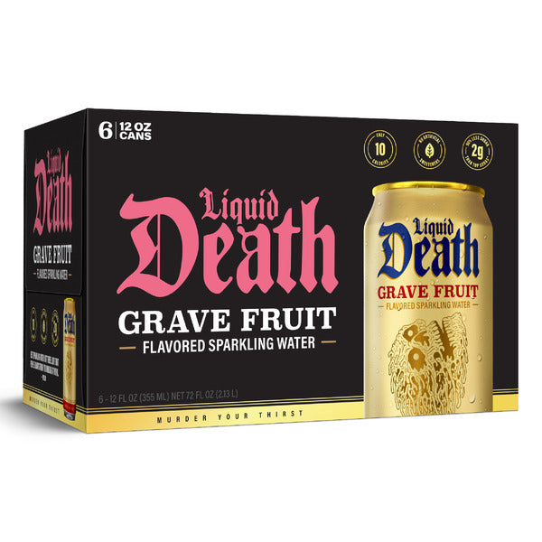 Liquid Death Grave Fruit Flavored Sparkling Water