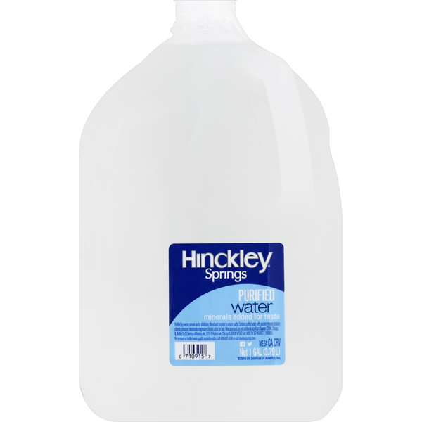 Hinckley Springs Water, Purified