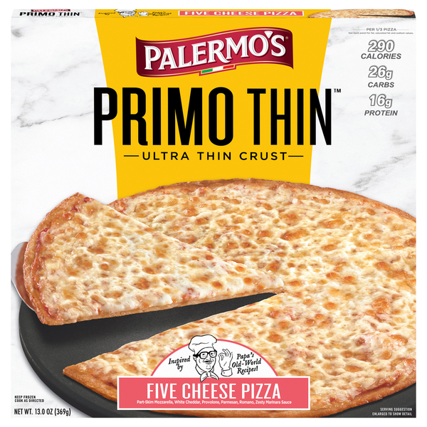 Palermo's Primo Thin Pizza, Five Cheese, Ultra Thin Crust