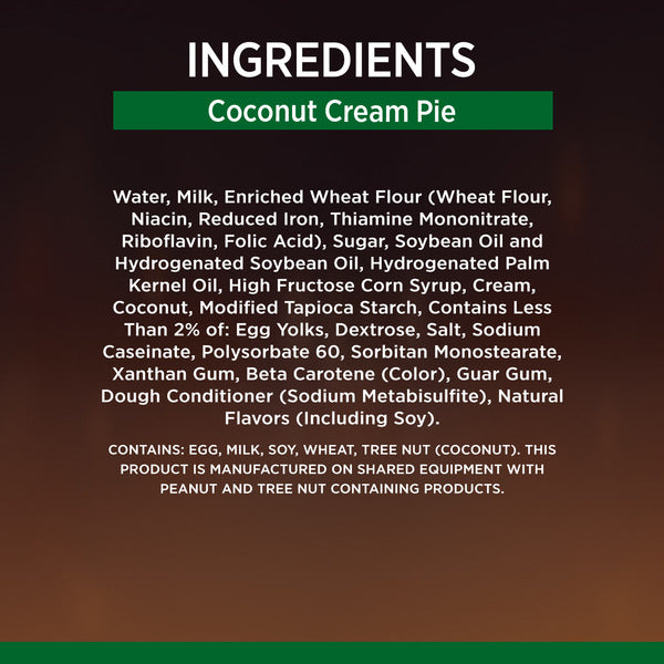 Marie Callender's Coconut Cream Pie Frozen Dessert