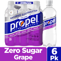Propel Zero Calories Grape Flavored Water Beverage 6 Pack Plastic Bottles