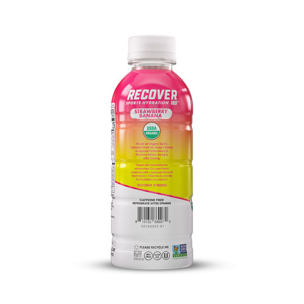 RECOVER 180° Hydration Drink, Organic, Strawberry Banana