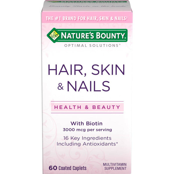 Nature's Bounty Hair, Skin & Nails, 3,000 mcg, Coated Caplets