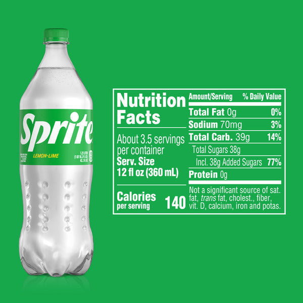 Sprite Lemon-Lime Caffeine Free Soda Bottle