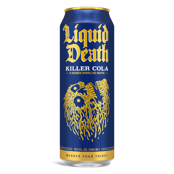 Liquid Death Soda-Flavored Sparkling Water, Killer Cola
