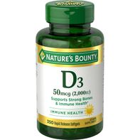 Nature's Bounty Vitamin D3, 50 mcg, Rapid Release ...
️