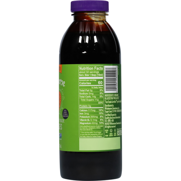 Wholesome Molasses, Organic, Unsulphured