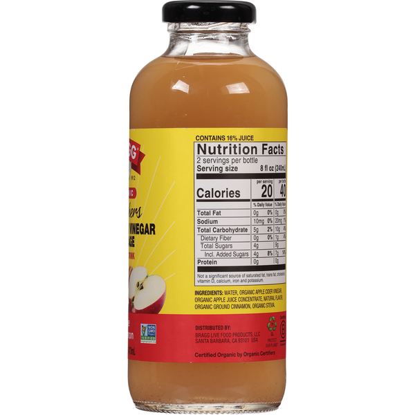 Bragg Apple Cider Vinegar Beverage, Apple Cinnamon, Organic