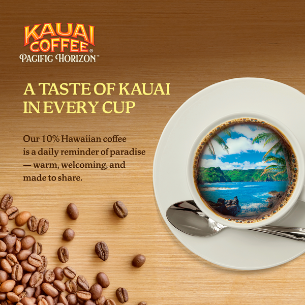 Kauai Coffee K-Cup Pods Ground Mild Roast Island Sunrise Coffee