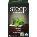 Steep By Bigelow Organic Mint Herbal Tea Caffeine Free 20 TB, 20 individually wrapped tea bags
