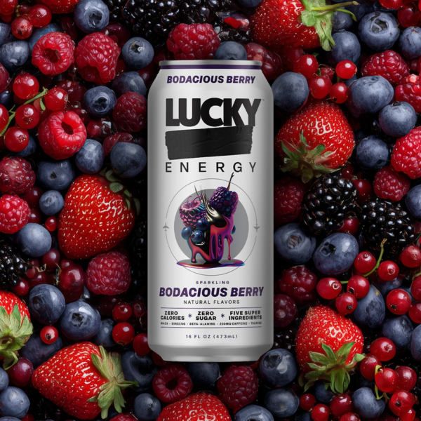 Lucky Energy Zero Sugar Energy Drink, Bodacious Berry