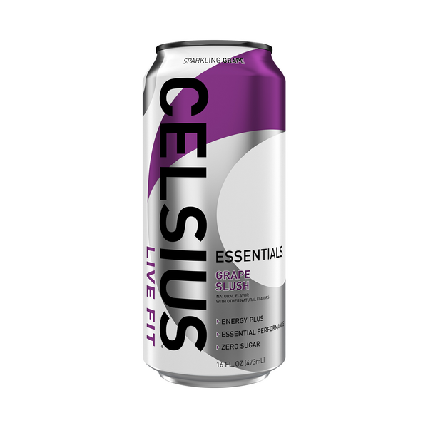 Celsius ESSENTIALS Sparkling Grape Slush, Energy Drink