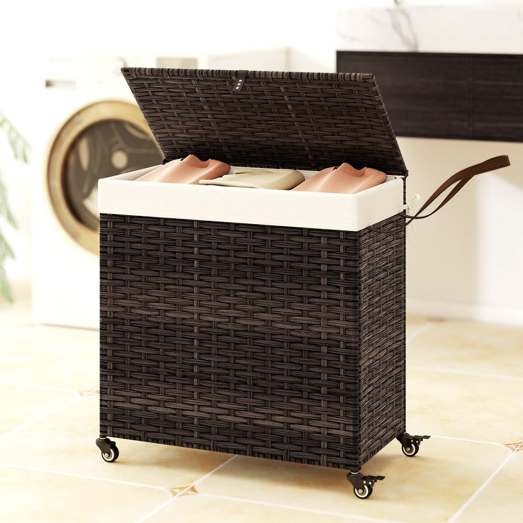Laundry Hamper with Wheels and Lid