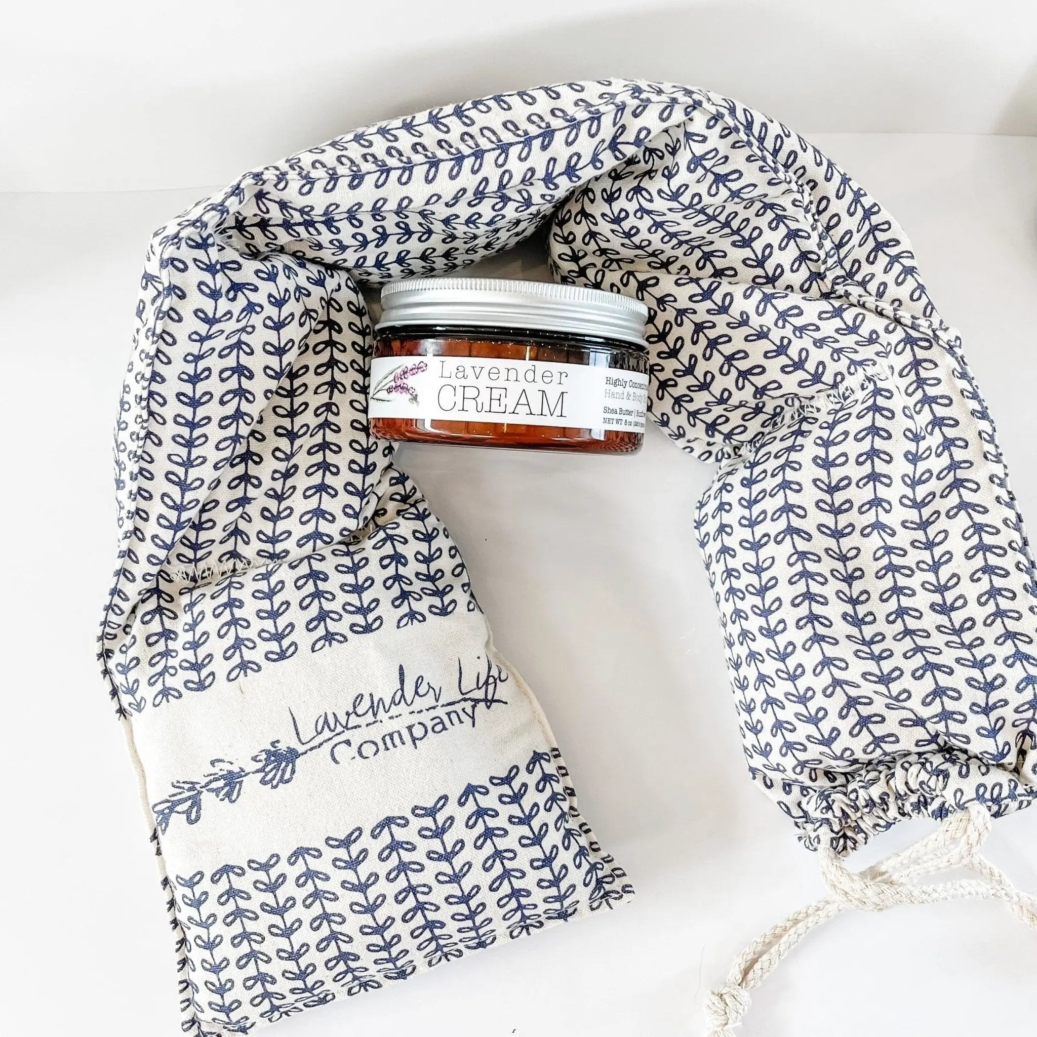 Lavender Cream & Warming Neck Wrap — Relaxation Gift Set