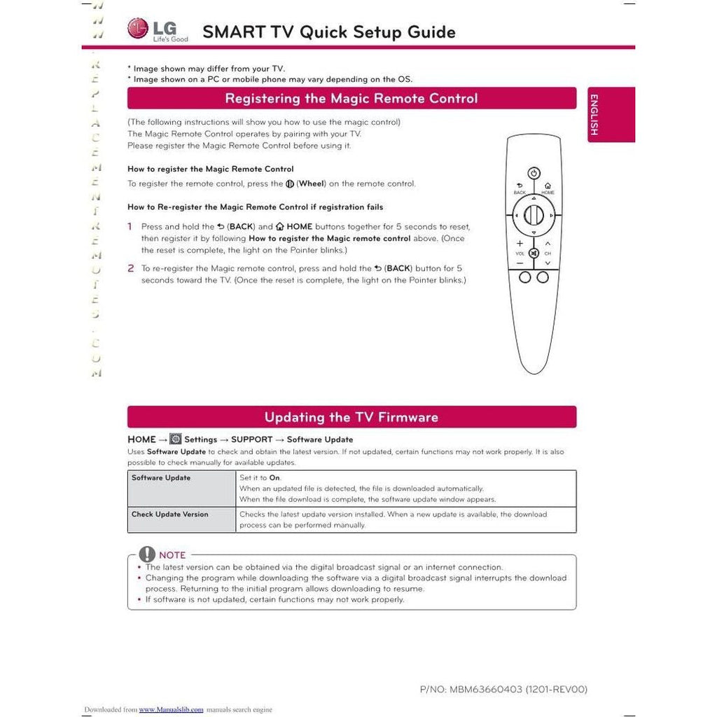 LG ANMR3005 TV Remote Control