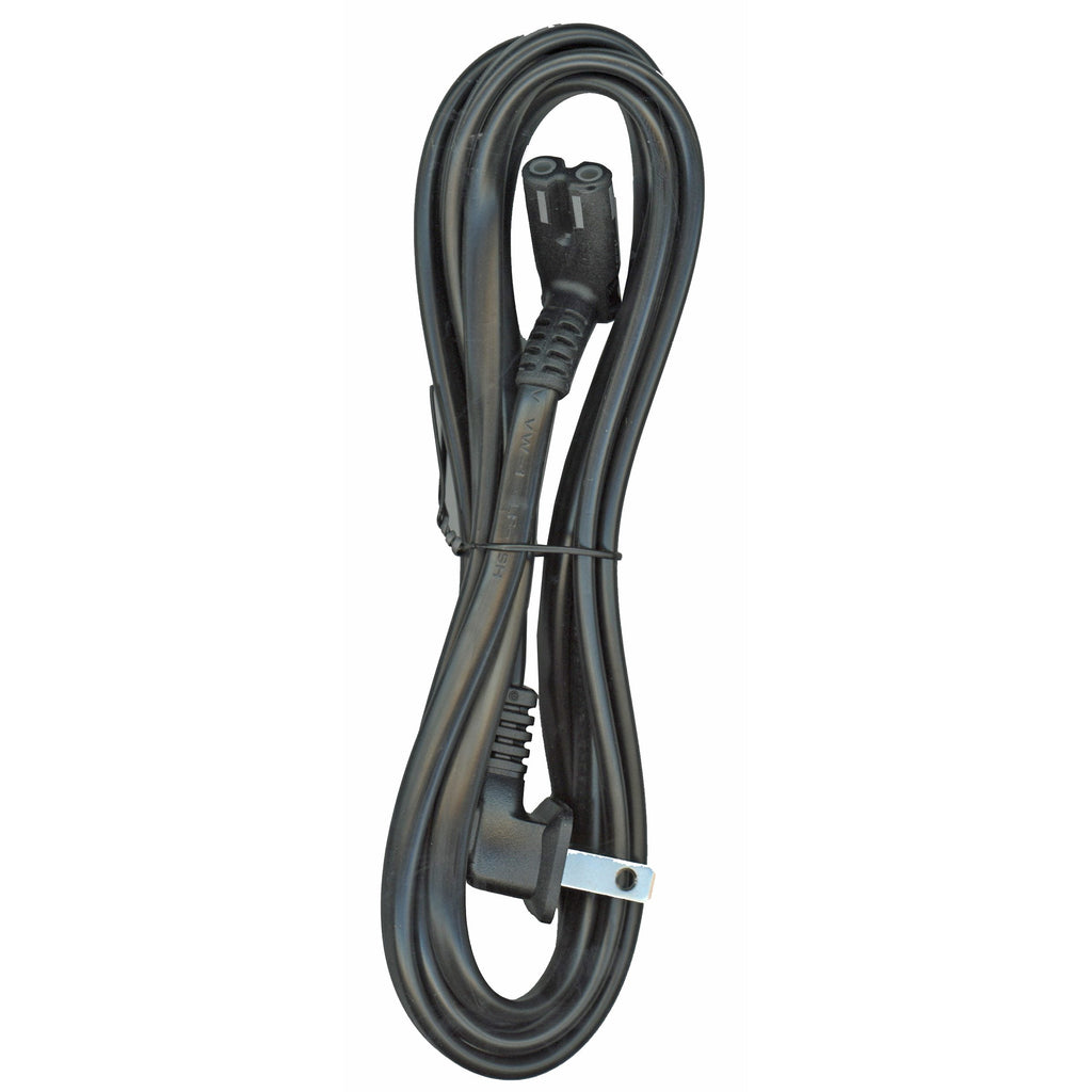 LG TV AC Power Cable | Right-Angle C7 Figure-8 Female to Right-Angle 2-Prong Male | Non-Polarized - EAD63505502