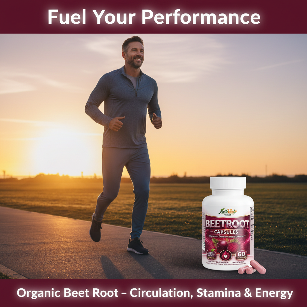 Organic Beetroot Capsules – Beet Root Supplement 60 Caps