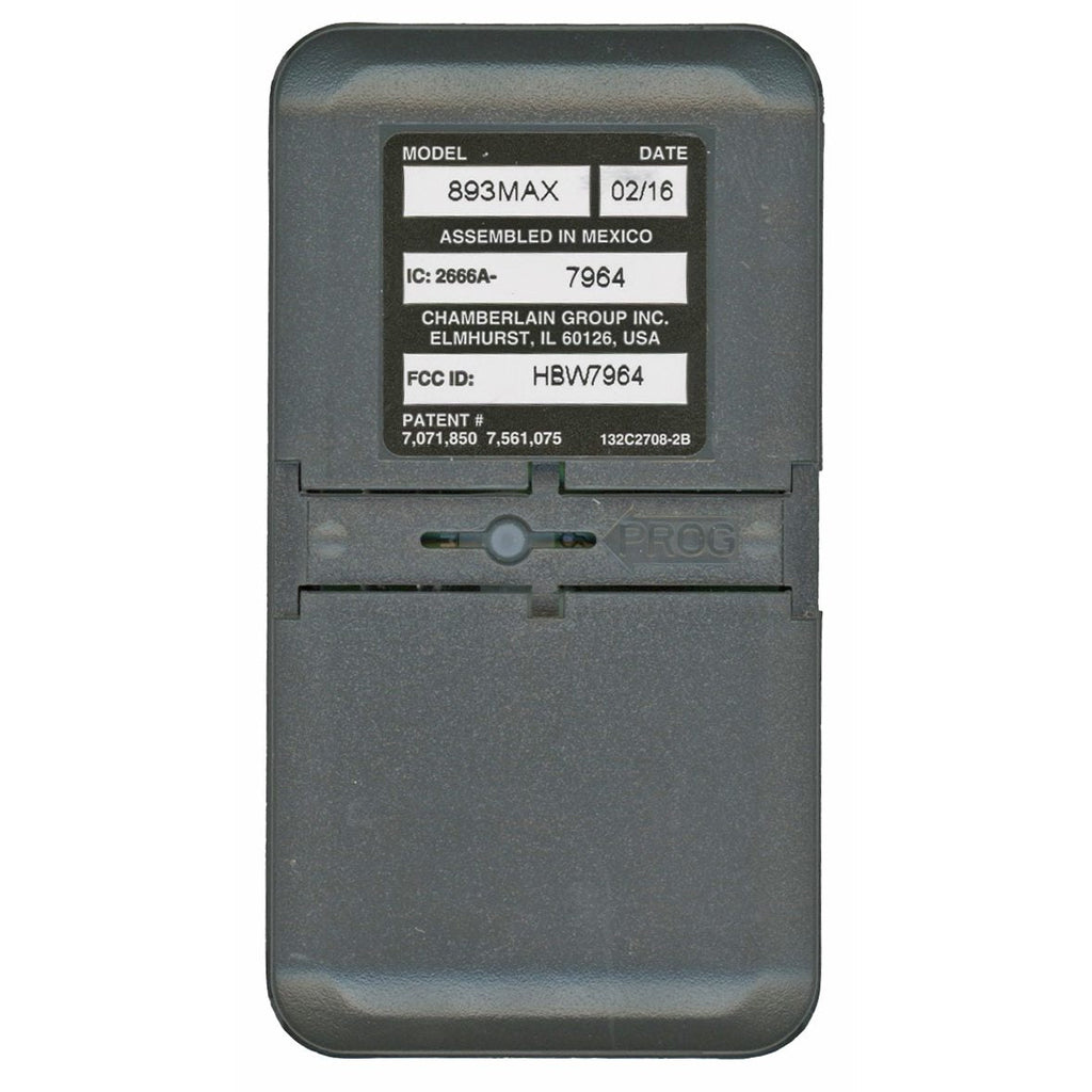 Substitute for LiftMaster 893MAX 3-Button Visor 315 MHz or 390 MHz Garage Door Opener Remote Control [893MAX]