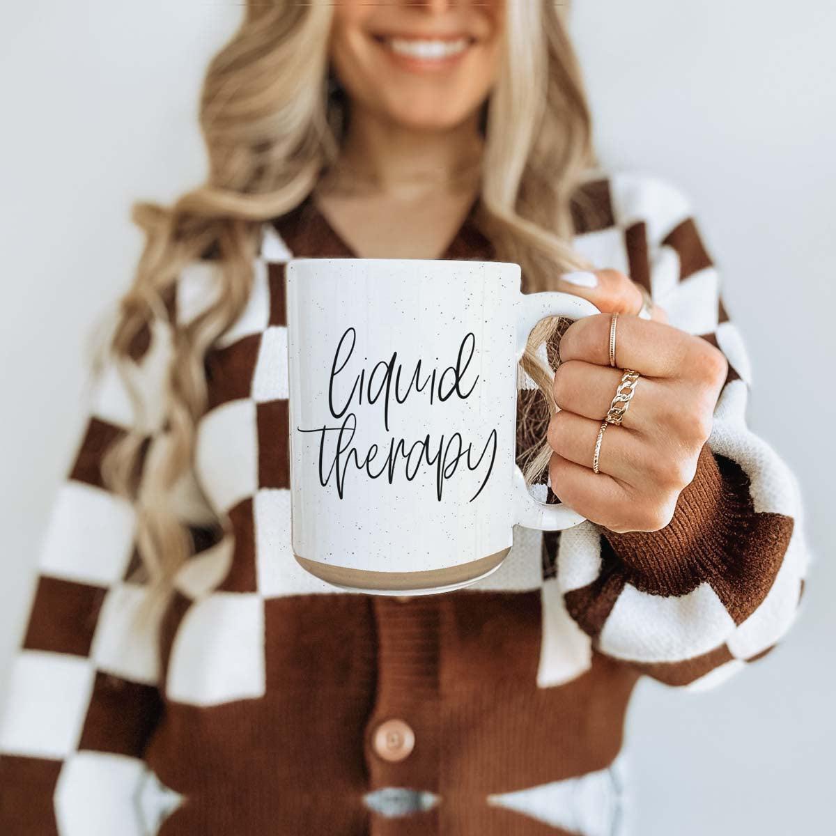 Liquid Therapy Ceramic Mug 16oz Relaxing Coffee Tea Cup Gift For Stress Relief