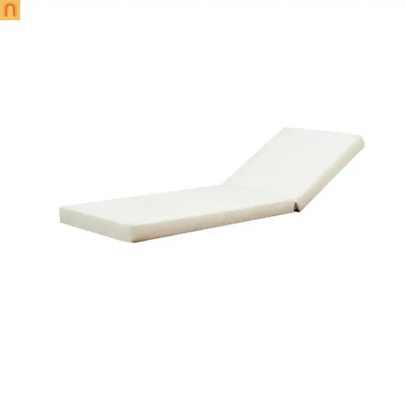 Chaise Lounge Acacia Wood Cream Cushion 6 Position Adjustable 76.8in