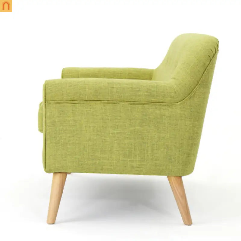 Loveseat Mid Century Modern Fabric Pale Green 50.75in