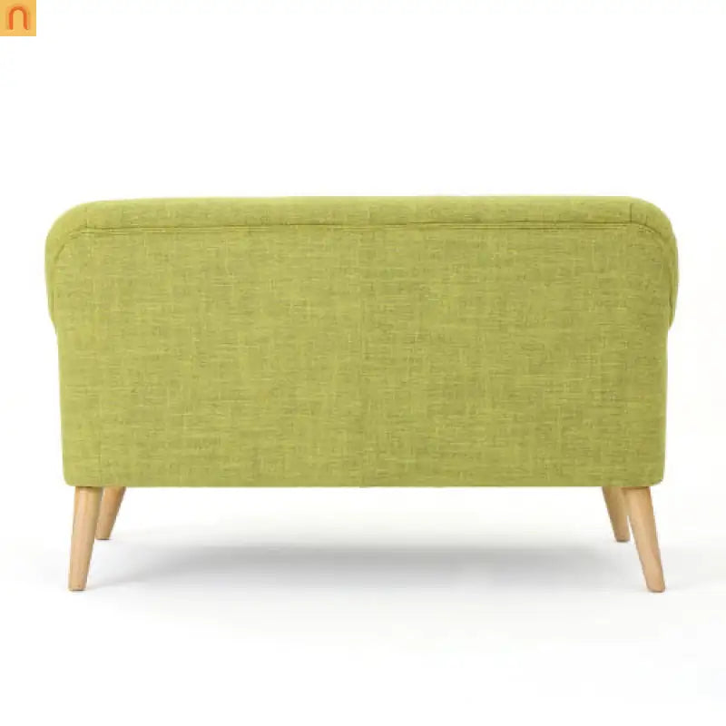 Loveseat Mid Century Modern Fabric Pale Green 50.75in