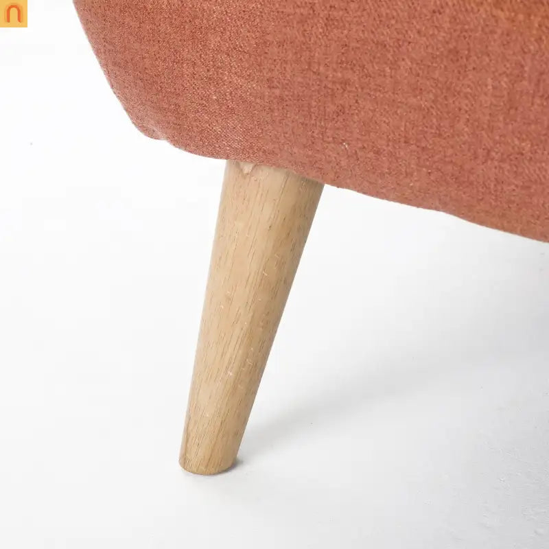 Loveseat Mid Century Modern Tufted Fabric Burnt Orange 67.25in