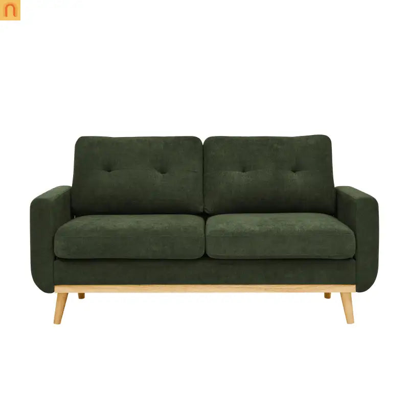 Loveseat Mid Century Modern Polyester Antique Green 67.7in
