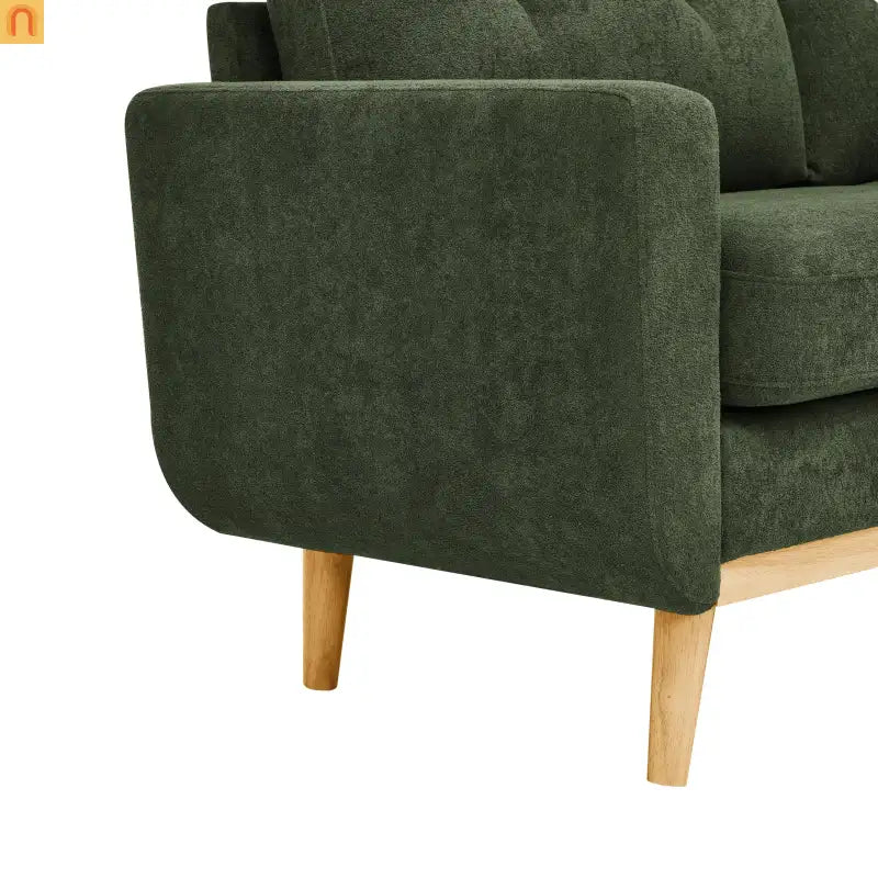 Loveseat Mid Century Modern Polyester Antique Green 67.7in