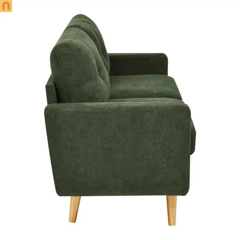 Loveseat Mid Century Modern Polyester Antique Green 67.7in
