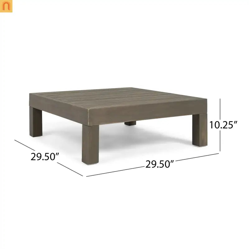 Outdoor Loveseat Set Acacia Wood White Cushions 3-Piece Table