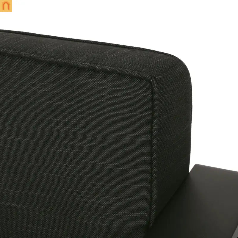 Outdoor Loveseat Aluminum Dark Gray Modern 57in