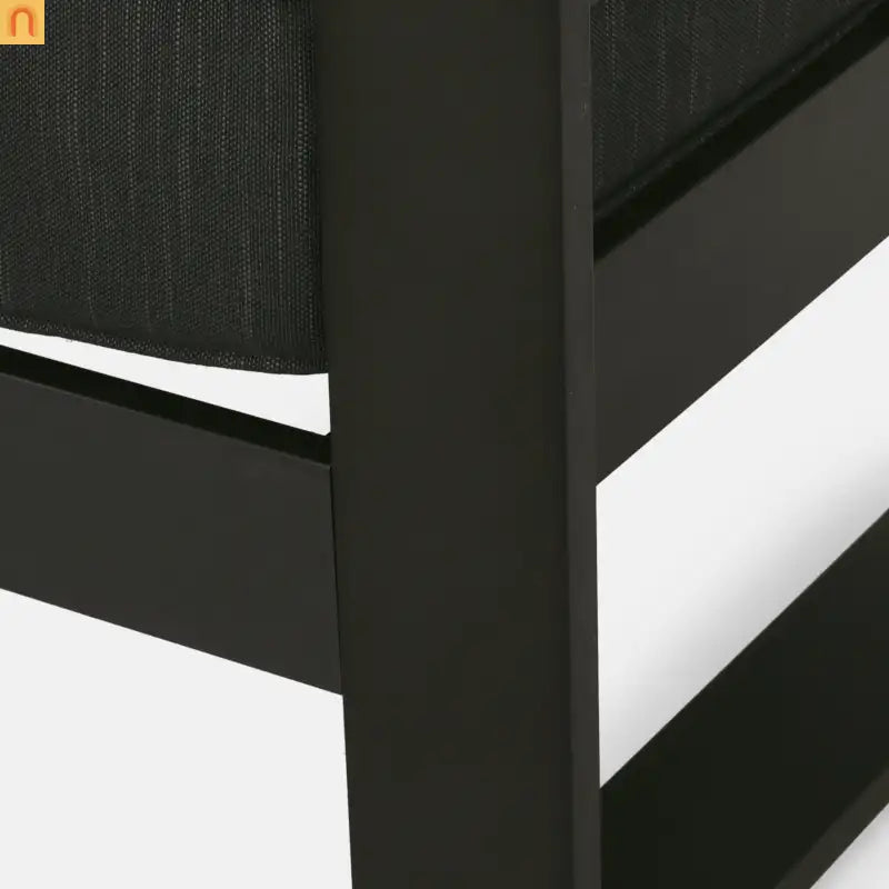 Outdoor Loveseat Aluminum Dark Gray Modern 57in