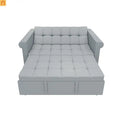 Loveseat Velvet Gray Sleeper 69" 7-Position Backrest