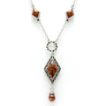 Lucky Spin Gemstone Pendant Necklace Sterling Silver Boho