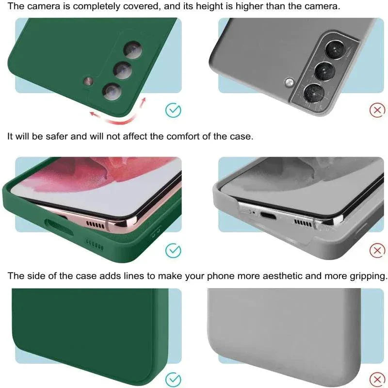 Luxury Silicone Case for Samsung Galaxy S24/S20/S21/S22/S23/Note 10/20 - Premium Liquid Protection & Sleek Design