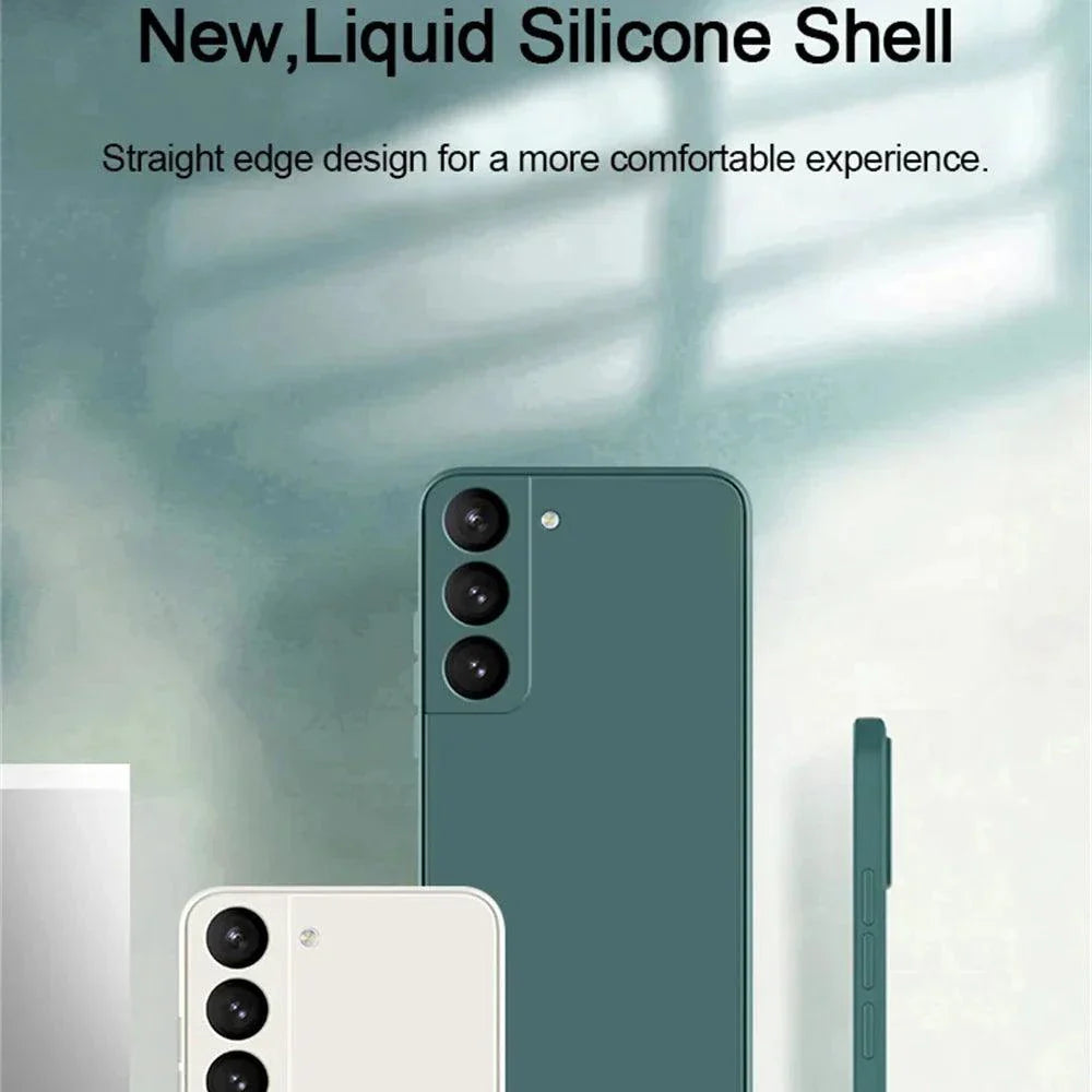Luxury Silicone Case for Samsung Galaxy S24/S20/S21/S22/S23/Note 10/20 - Premium Liquid Protection & Sleek Design