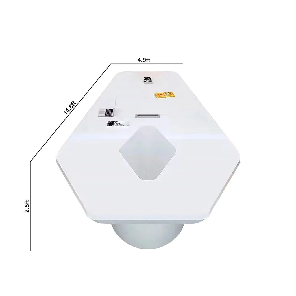 Vertix · White Conference Room Table, Tapered Hexagon